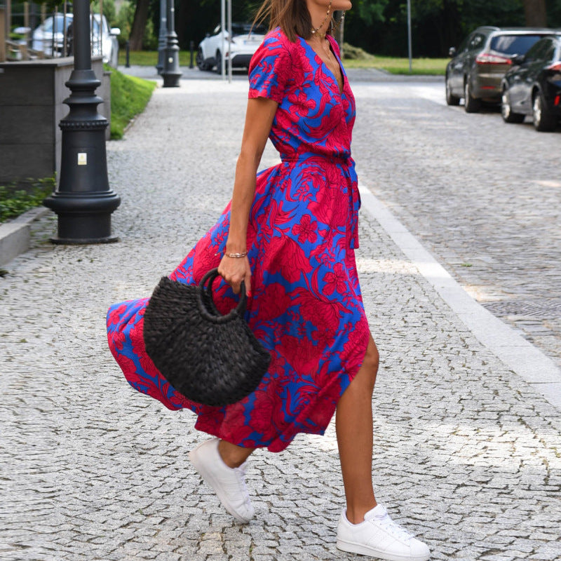 Robe de Plage Imprimée Tendance – Élégance et Confort pour l'Été