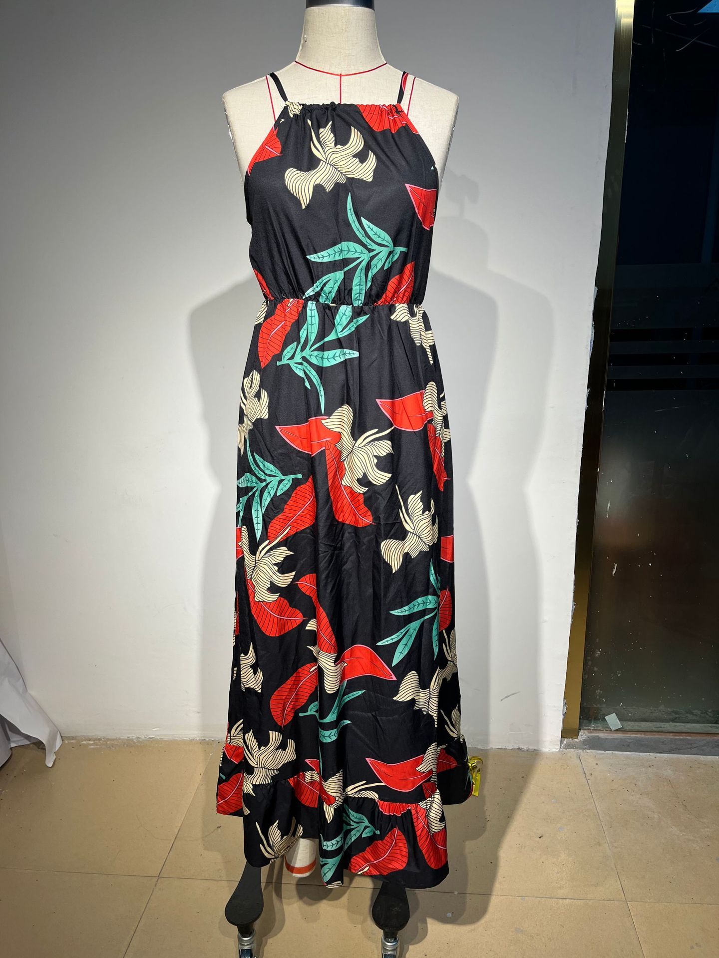 Robe à Volants Imprimée Tendance pour Femme