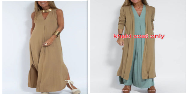 Ensemble Chic Femme – Robe & Long Gilet