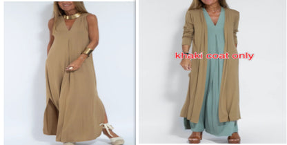 Ensemble Chic Femme – Robe & Long Gilet
