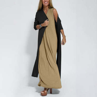 Ensemble Chic Femme – Robe & Long Gilet