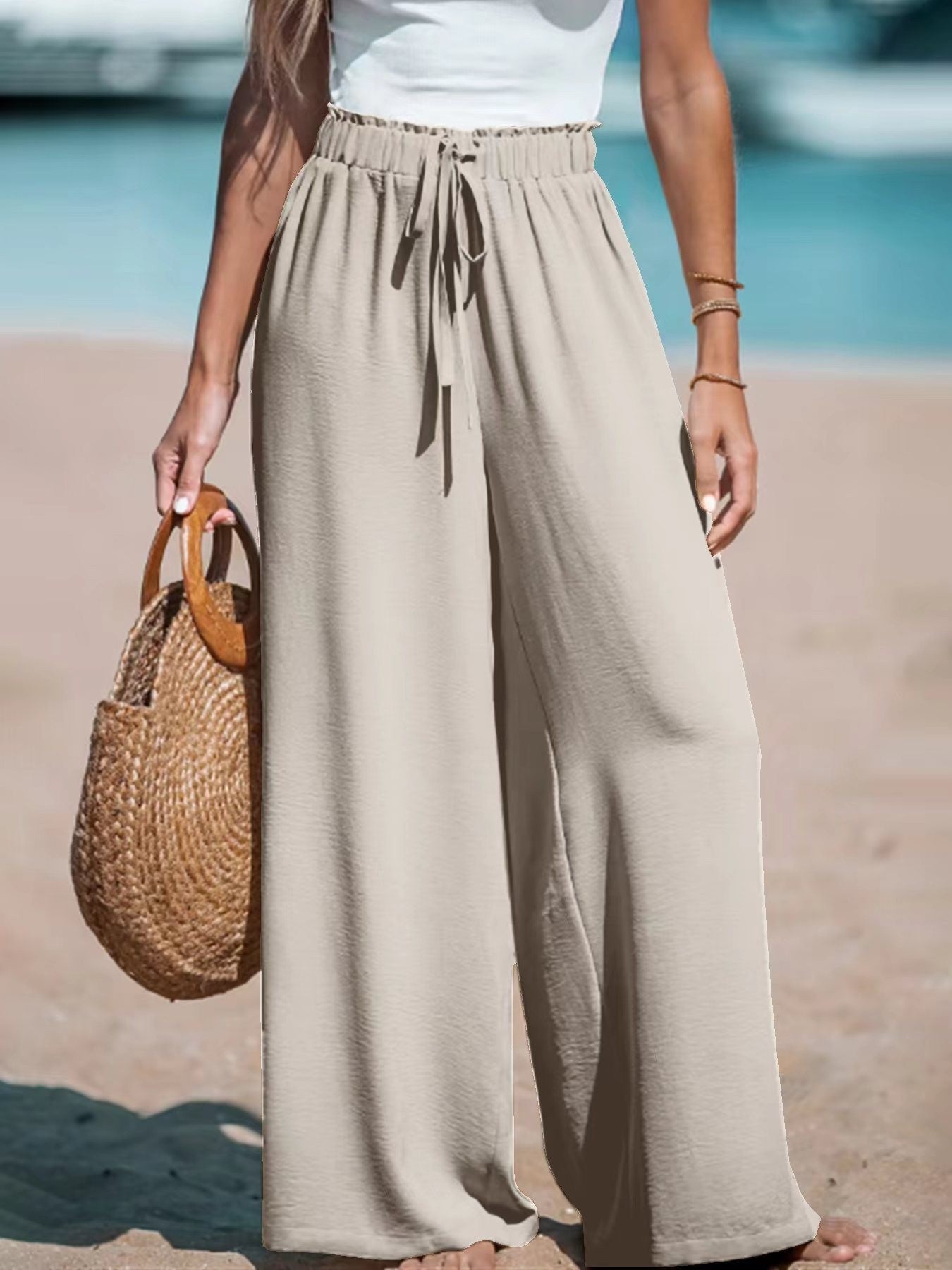 Pantalon Fluide Femme – Coupe Large et Style Relax pour un Confort Absolu