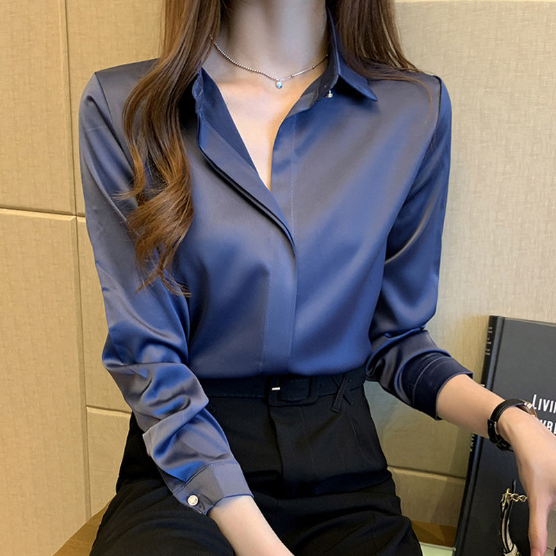Blouse Femme - Manches Longues Col Classique