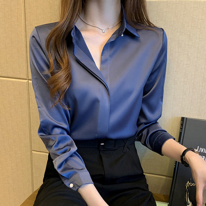 Blouse Femme - Manches Longues Col Classique
