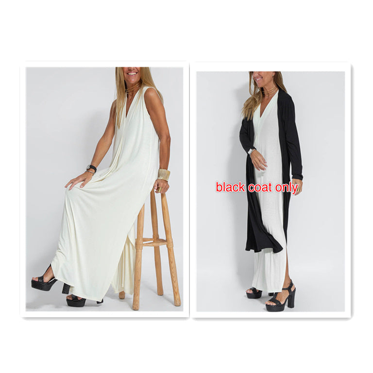 Ensemble Chic Femme – Robe & Long Gilet