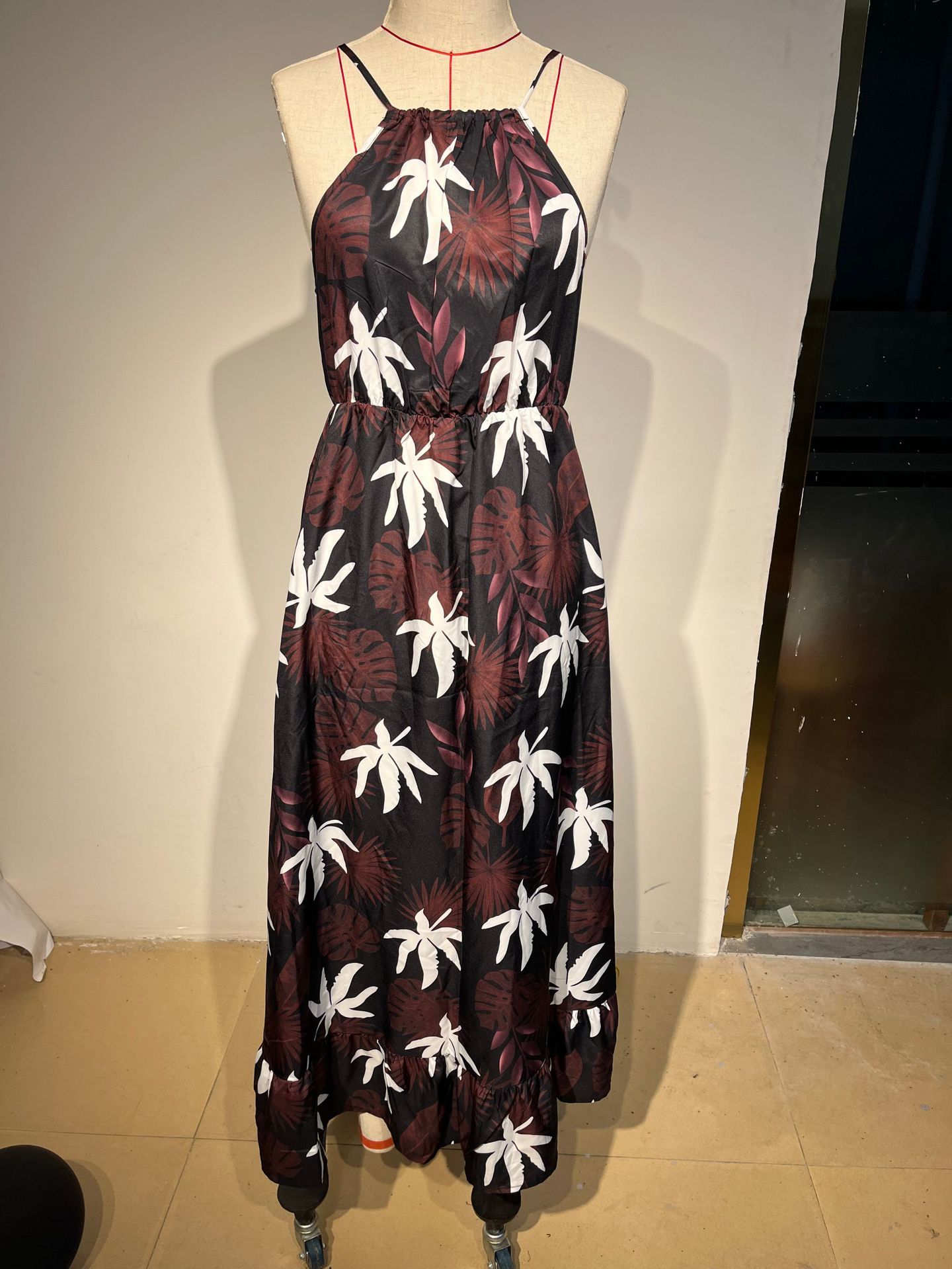 Robe à Volants Imprimée Tendance pour Femme