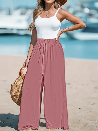 Pantalon Fluide Femme – Coupe Large et Style Relax pour un Confort Absolu