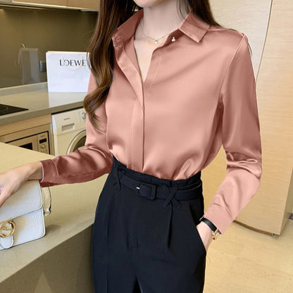 Blouse Femme - Manches Longues Col Classique