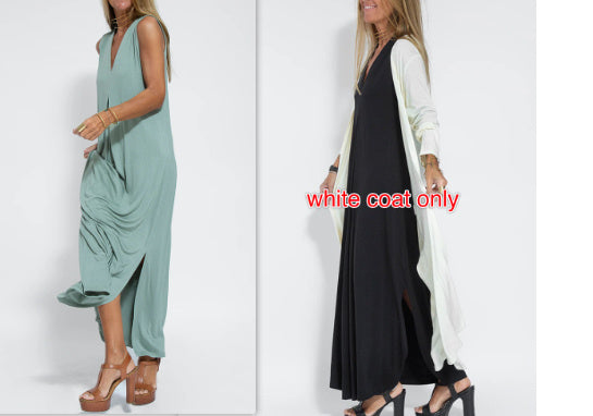 Ensemble Chic Femme – Robe & Long Gilet