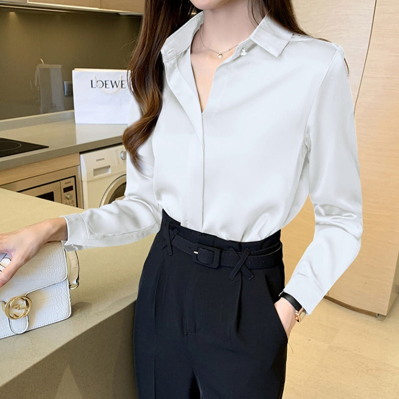 Blouse Femme - Manches Longues Col Classique