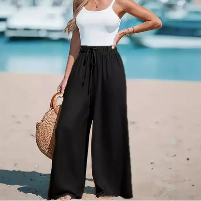 Pantalon Fluide Femme – Coupe Large et Style Relax pour un Confort Absolu