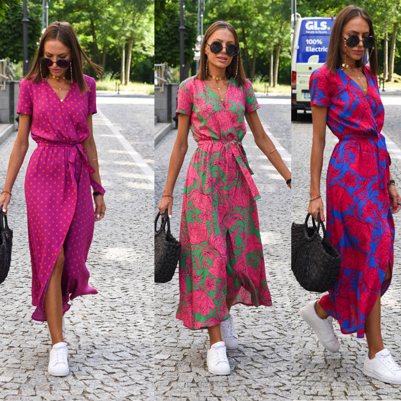 Robe de Plage Imprimée Tendance – Élégance et Confort pour l'Été