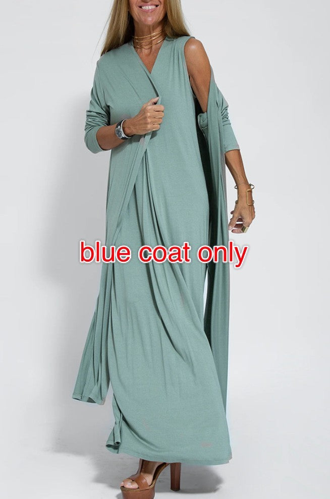 Ensemble Chic Femme – Robe & Long Gilet